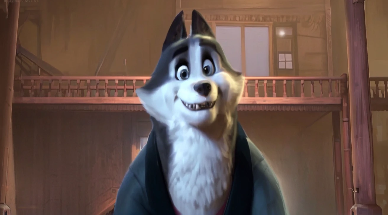 a heroic husky dog in a winter jacket, sled dog, smiling, athletic rescuer in the Arctic, detailed facial features, realistic, photorealistic, 8k, best quality, masterpiece, highly detailed, sharp focus, ultra-fine details, vivid colors, dynamic lighting, dramatic atmosphere, cinematic composition