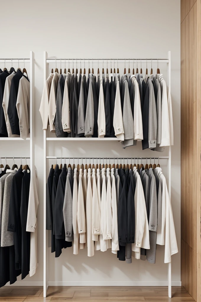 Minimalist and elegant clothing store