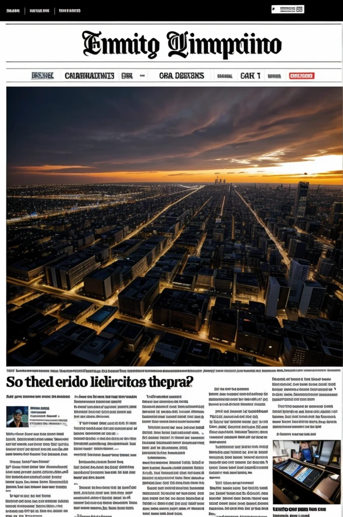 Striking and visual news article for the newspaper El Tiempo