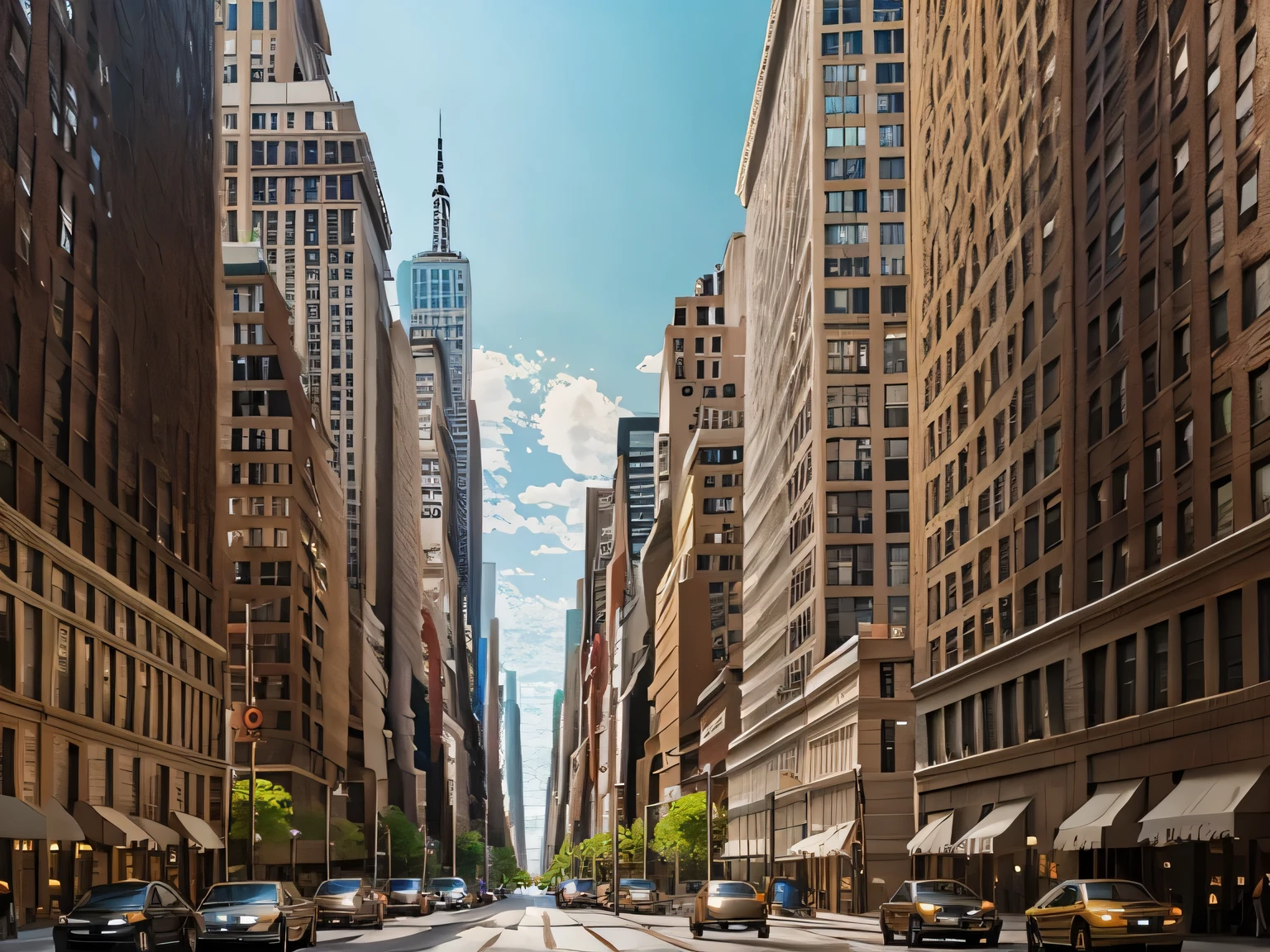 New York, Park Avenue, city, clear skies, Fujifilm, high details, high quality, highres, super detail