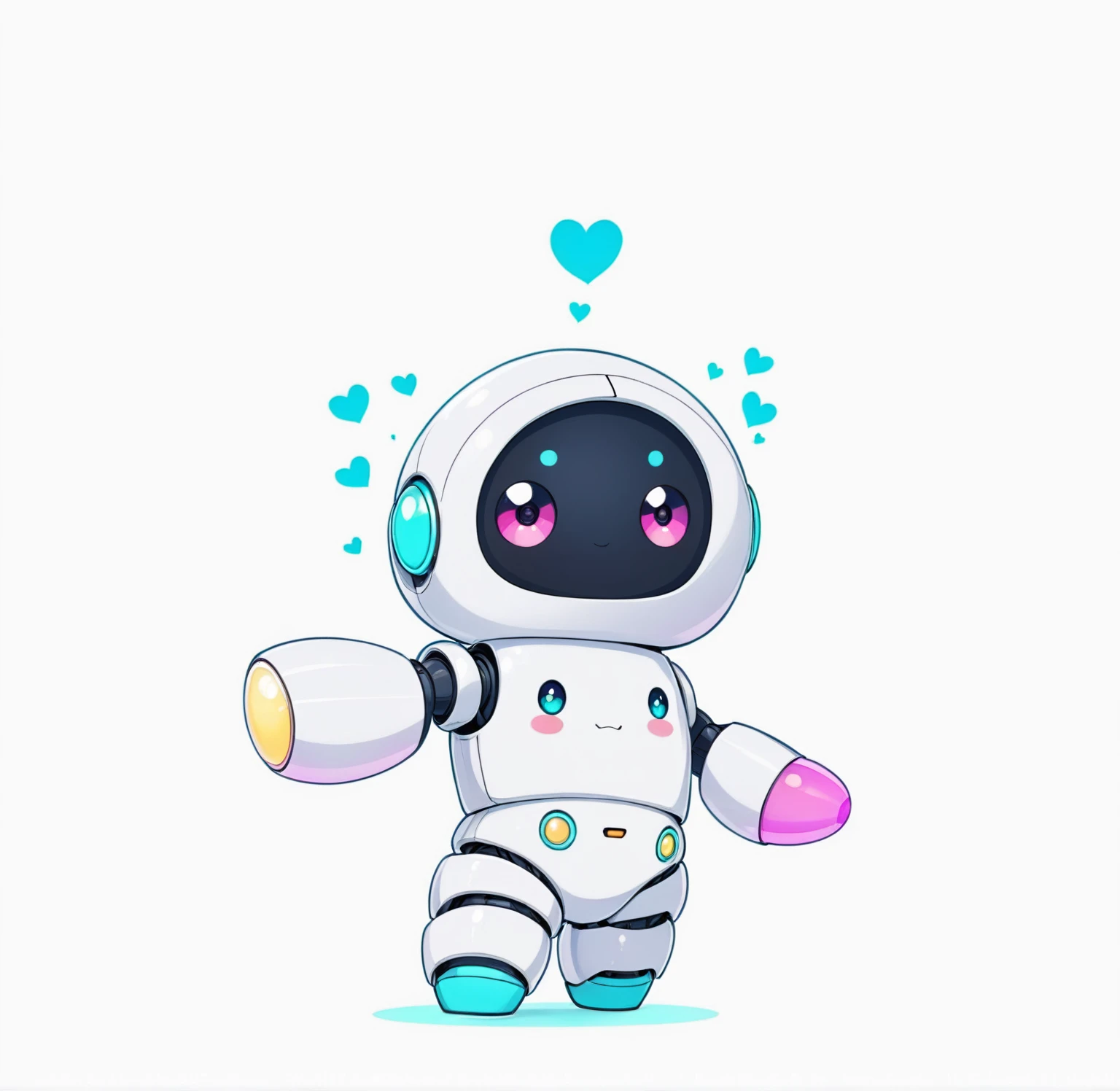 robot, cartoon, kawaii