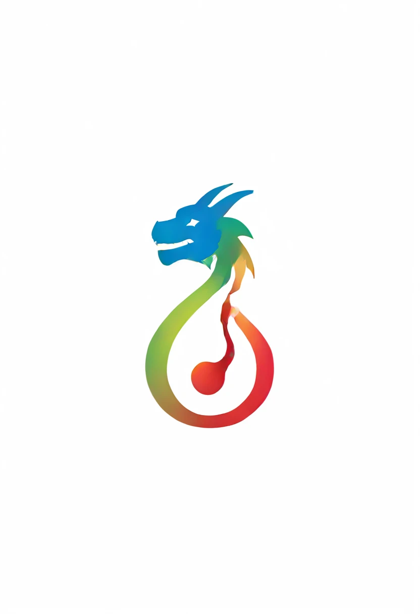 dragon biting a 20-sided die, logo, company, icon