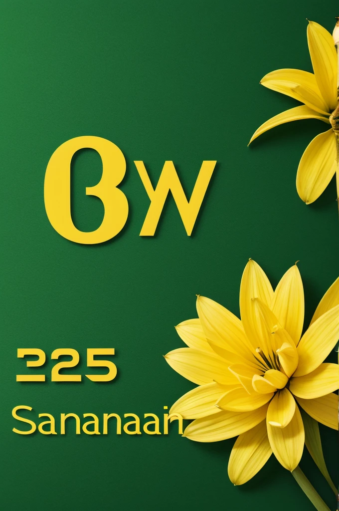 Create a logo with the 30 years anniversary and the company is called palmeras santana using the color green and yellow
