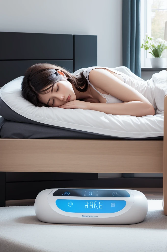 A smart bed with a sleep monitoring system that changes shape and temperature to improve your sleep