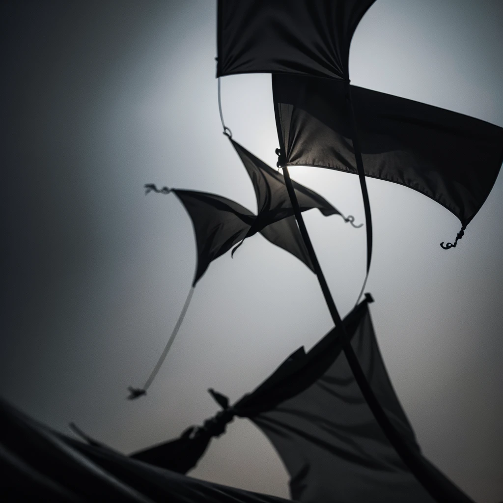 Create the image of a black flag with the letter C