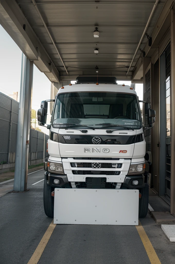 Hino Dutro brand truck,hino hyper-realistic,4d,white color,8k