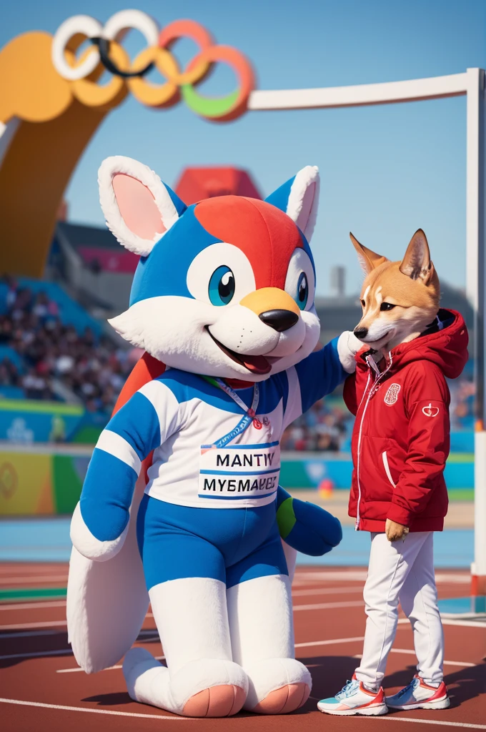Create an Olympic mascot about honesty, reception, Respect 