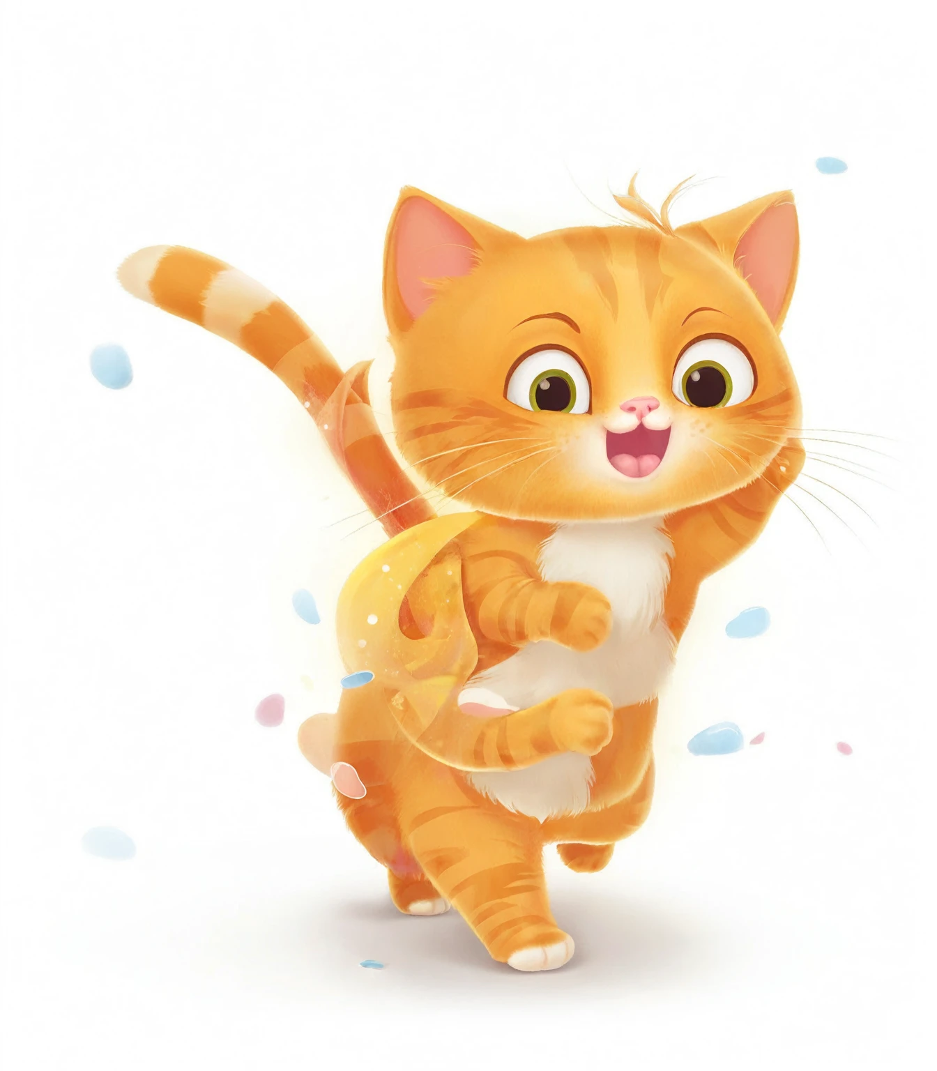 ginger cat, cartoon, cute, cute cat
