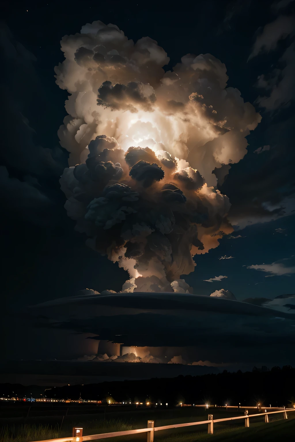 {A breathtaking, yet haunting image capturing a massive nuclear explosion on the moon's barren landscape. A towering mushroom cloud rises, casting stark contrasts of light and shadow, a testament to mankind's reach and power.}, Digital Photograph, Outer Space Events, Art Station, 300mm+, Extreme Long Shot, (4K:1.25), (Golden ratio:1.1), (ambient light:1.2), (hyperrealistic 3d render:1.16)
