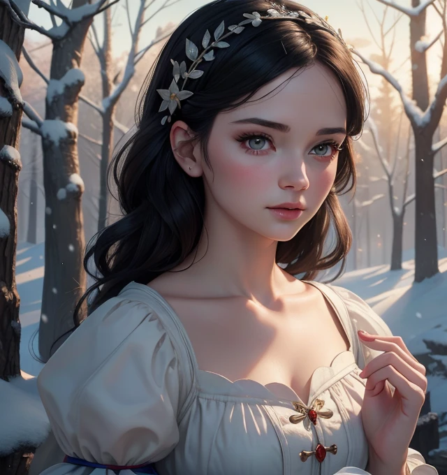 masterpiece, snow white ,(1girl:1.1), (extremely detailed:1.2), super hd, 8k, (intrincate details:0.8), hyper realistic, professional photo, exceptional,