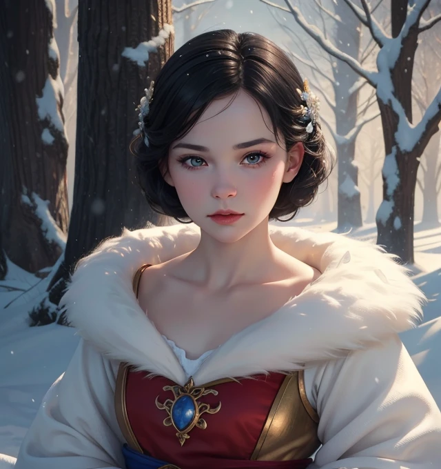 masterpiece, snow white ,(1girl:1.1), (extremely detailed:1.2), super hd, 8k, (intrincate details:0.8), hyper realistic, professional photo, exceptional,
