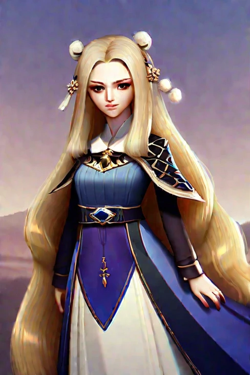 ((Лучшее качество)), ((шедевр)), (подробный), Luna from Dota 2 in a knight's outfit