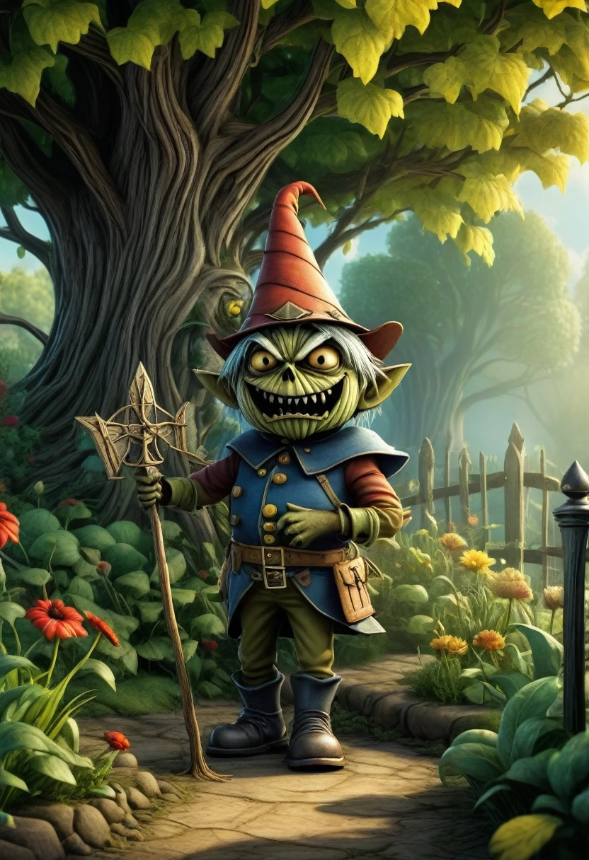 Cartoons over the garden wall in a Iron Maiden Style 3d hdr 16k 