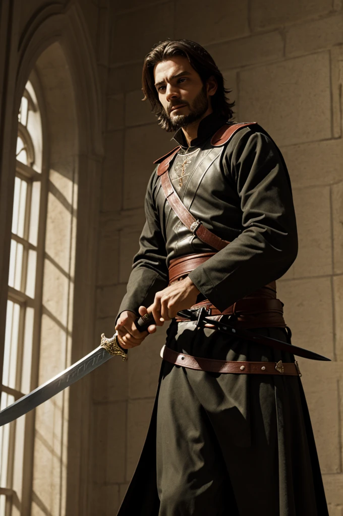A bean with a sword