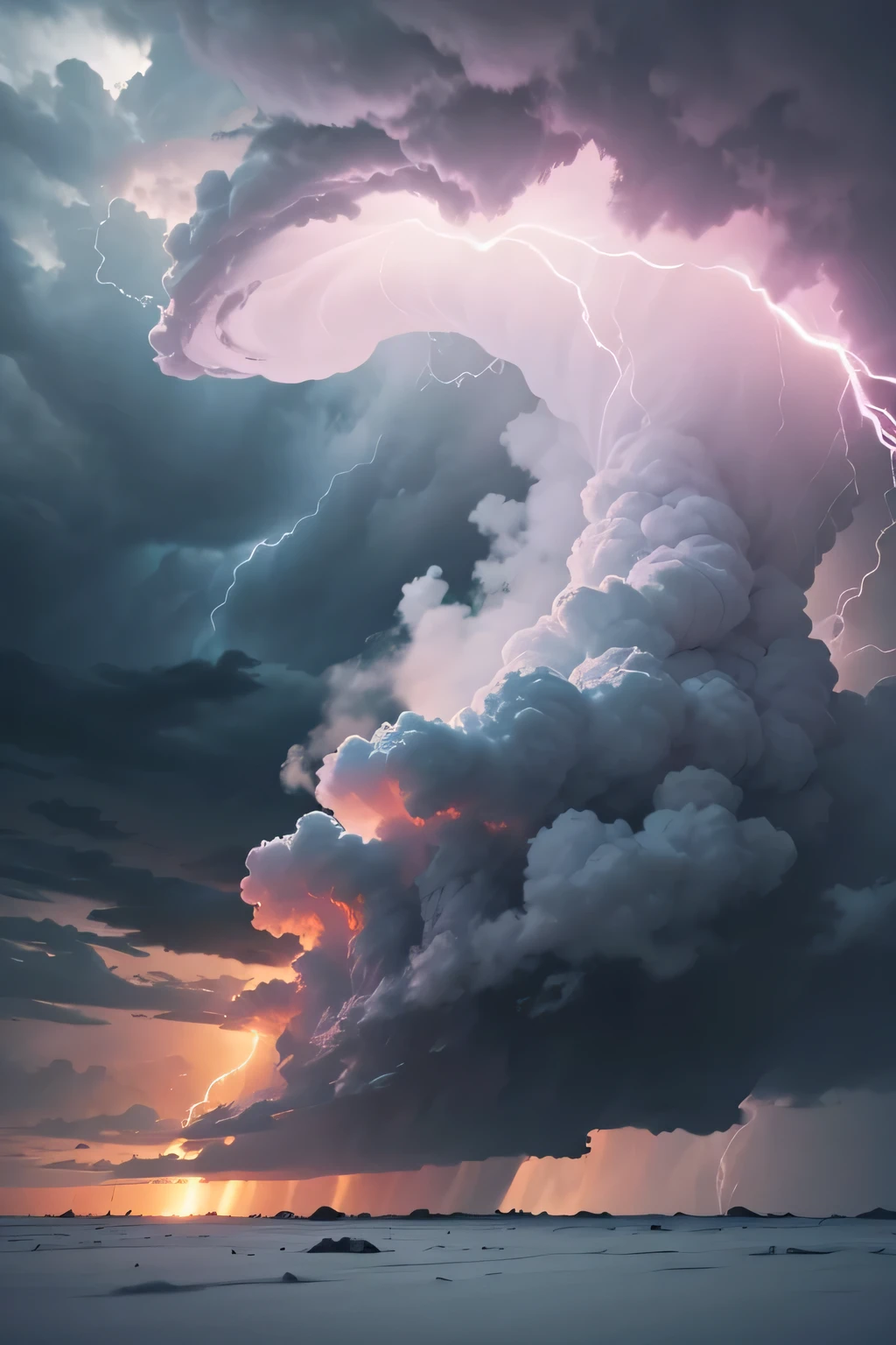 thunderstorm supercell, a massive tornado approaching, beautiful tornado, thick swirling tornado, huge storm, an image of a tornado, weather photography, tornado, tornado twister, as a tornado approaches,