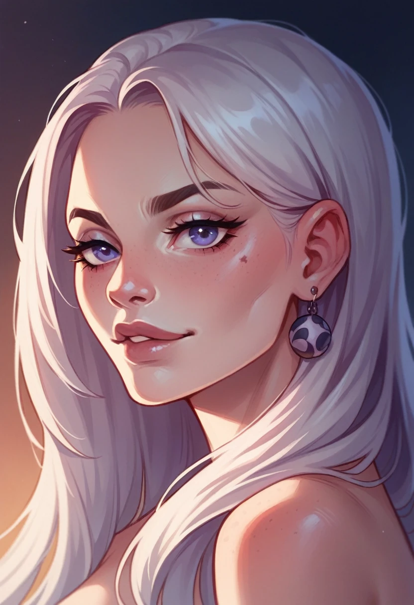 sapphicraft close up girl in night club, cinematic