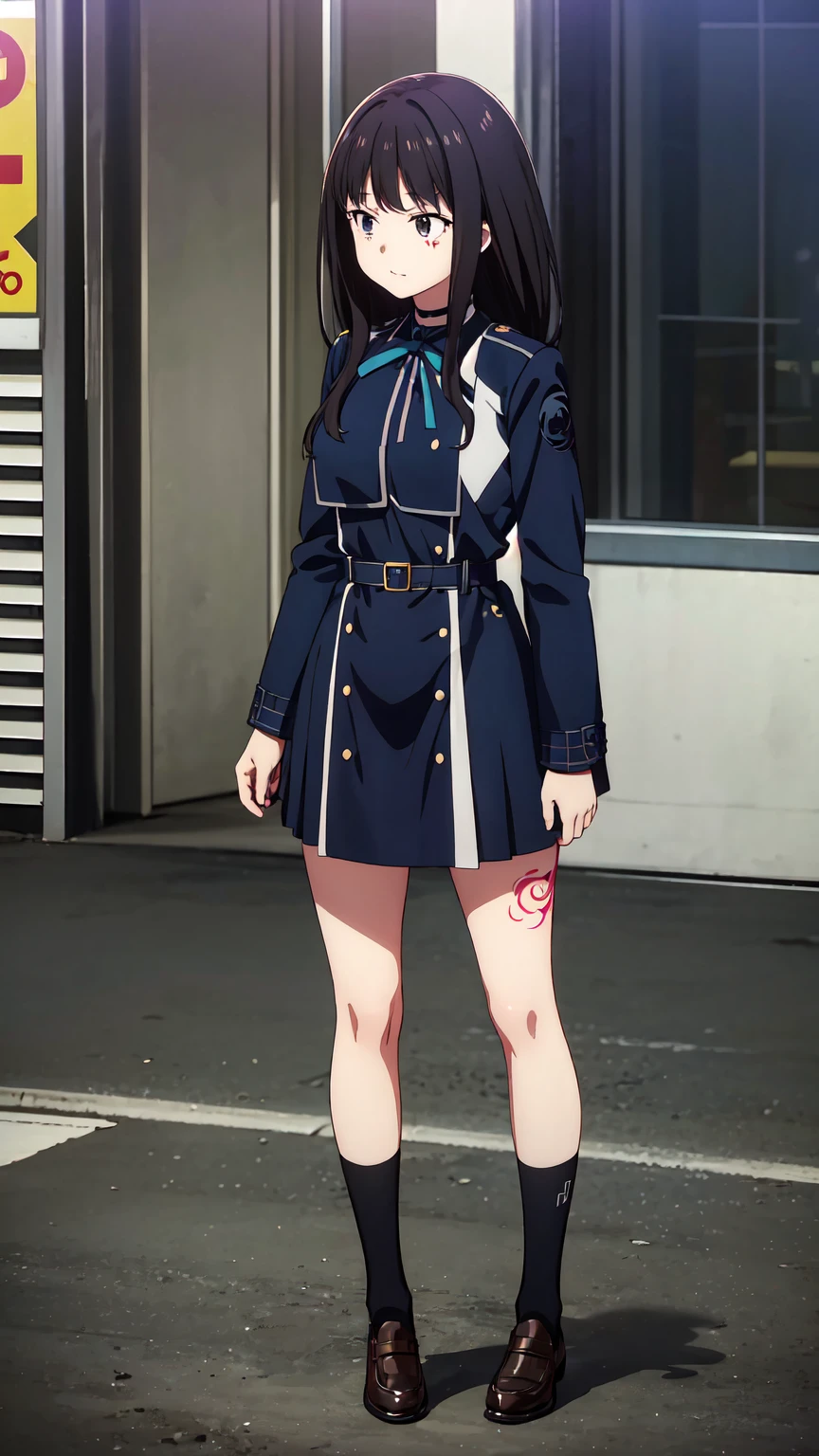 (((Pixel Perfect, Perfect in every detail))), alone, 1 personの女の子, Inoue Check, Licorice Uniform, View your viewers, Mouth closed, (((Pixel Perfect, Perfect in every detail))), alone, 女の子1 person, Chisato Nishikigi, Uniform sake, Looking at the audience, 1 personの女の子, alone, chest, Neck ribbon, Collared shirt, Uniform sake, Two-tone micro mini dress, Blue Dress, Long sleeve, Red Belt, (((1 personの女の子))),(((alone))),(((1 person))).loafers、Black socks、女の子1 person, whole body,(Looking up:1.4) alley, Contact us, Talk to your audience、Are Are standing、, 1 Girl}} Are standing,,{Show Viewer,, tattoo, High heels, saliva, tattoo、顔を強調するAre standing、Shaving, (下腹部のtattoo:1.5), (ハートのtattoo:1.5), (belly but ton: 1.1), 女の子1 person, whole body,choker、slave、 Big Breasts、chestの膨らみ,big、Expressionless、(Blacknee-length socks:1.4)kaijinxl. whole body, Perfect Anatomy. Woman in dynamic pose (banana:1.2) Monster themed costumes and masks with small headgear. Highlighted details, empty parking lot, dark, Retro Filter, Movie screencaps, erotic, Very detailed、Attractive beauty