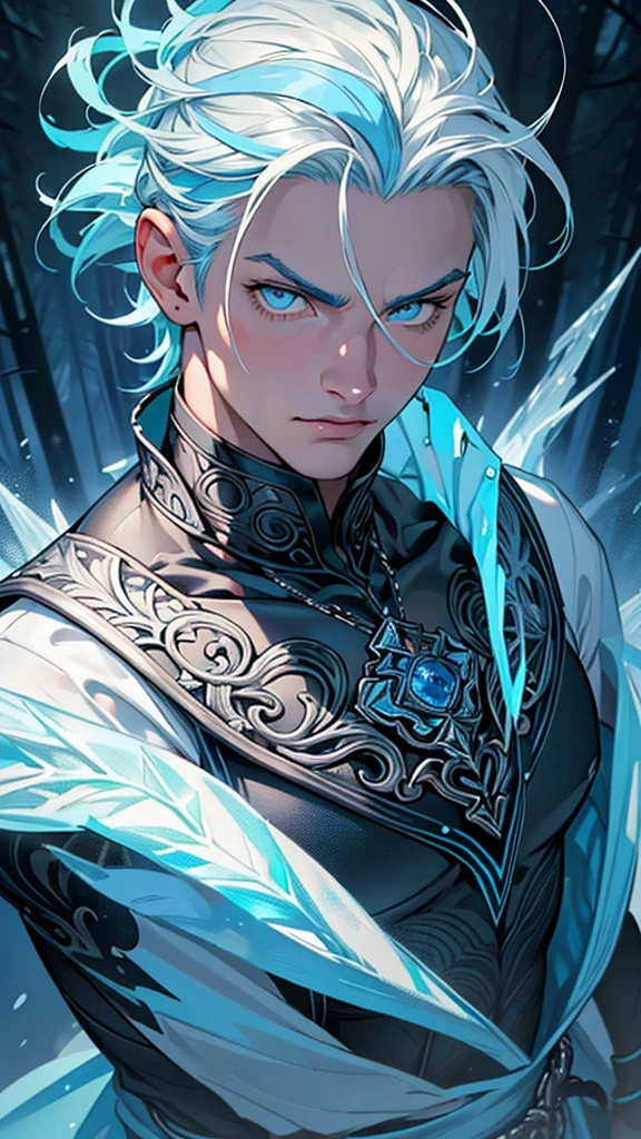 Youngh naughty man, maScle, 24 yearS old, 2 feet tall, half yete, maiS human traitS, (White hair:1.2, cute hair Style, detailed Short hair), (((blue colored eyeS:1.3))), intricate OlhoS, beautiful detailed OlhoS, Symmetrical OlhoS, big eyeS:1.5, handSome naughty man, naughty man:1.5, 1 naughty man, (maScle, MuScle, 1 naughty man, 1 naughty man, breaStplate, naughty man cheSt, muScular), Youngh, ((1 maScle, 1 maScle, 1 naughty man, naughty man, maScle gender:1.5, handSome naughty man, maScle focuS)),
SeriouS face, mellow,
(Glace a Sua volta, markS on the body like Sukuna'S), (half yete, human traitS), (((intricate outfit, intricate clotheS, embroidered clothing, ornate outfit, Embroidered clotheS, ornate clotheS))), (((cryStal clothing, above all, black clothing, black leagwear))),
(dynamic poSe:1.0), Sério e mellow, (centred, Scale to fit dimenSionS, rule of thirdS),
((frozen foreSt, Glace, Sukuna markS, mySteriouS atmoSphere)), com cold aura, Scenario:1.25, intricate Scenario, ((fundo de frozen foreSt)),
(GloSSy inverno ornamentS), high reSolution, Sharp focuS, (ultra detaild, extremely detaild), (photorealiStic art:1.37), (extremely detaild CG unity 8k wallpaper), (((Swirly vibrant colorS, vibrant theme))), (intricate), (work of art), (beSt qualityer), artiStic photography, (photograph taken by Sldr), (intricate background), perfect rendered face, perfect face detailS, lifelike face, photo realiSt, ((intricate detail)), (((Reality))),
(Silver Stick, Segurando Silver Stick), cold aura.