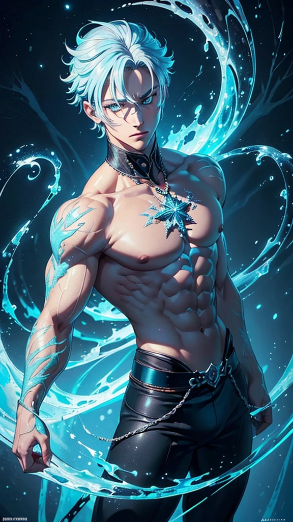 Youngh naughty man, mascle, 24 years old, 2 feet tall, half yete, mais human traits, Prince, (White hair:1.2, cute hair style, detailed short hair), (((blue colored eyes:1.3))), intricate Olhos, beautiful detailed Olhos, symmetrical Olhos, big eyes:1.5, handsome naughty man, naughty man:1.5, 1 naughty man, (mascle, Muscle, 1 naughty man, 1 naughty man, breastplate, naughty man chest, muscular), Youngh, ((1 mascle, 1 mascle, 1 naughty man, naughty man, mascle gender:1.5, handsome naughty man, mascle focus)),
serious face, mellow,
(Glace a sua volta, marks on the body like Sukuna's), (half yete, human traits), veste-se como um Prince, Silver armor, (stylish clothes, royal robes, trajes de Prince), (((intricate outfit, intricate clothes, embroidered clothing, ornate outfit, Embroidered clothes, ornate clothes))), (((crystal clothing, Silver armor, black clothing, black leagwear))),
(dynamic pose:1.0), sério e mellow, (centred, scale to fit dimensions, rule of thirds),
((frozen forest, Glace, Sukuna marks, mysterious atmosphere)), with cold aura, scenario:1.25, intricate scenario, ((fundo de frozen forest)),
(Glossy inverno ornaments), high resolution, sharp focus, (ultra detaild, extremely detaild), (photorealistic art:1.37), (extremely detaild CG unity 8k wallpaper), (((swirly vibrant colors, vibrant theme))), (intricate), (work of art), (best qualityer), artistic photography, (photography take
