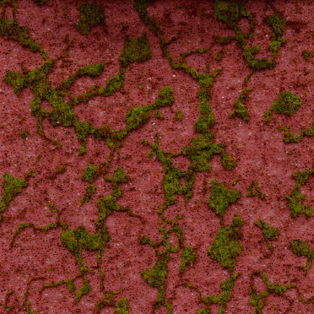 dark texture, mossy bricks, pink toned