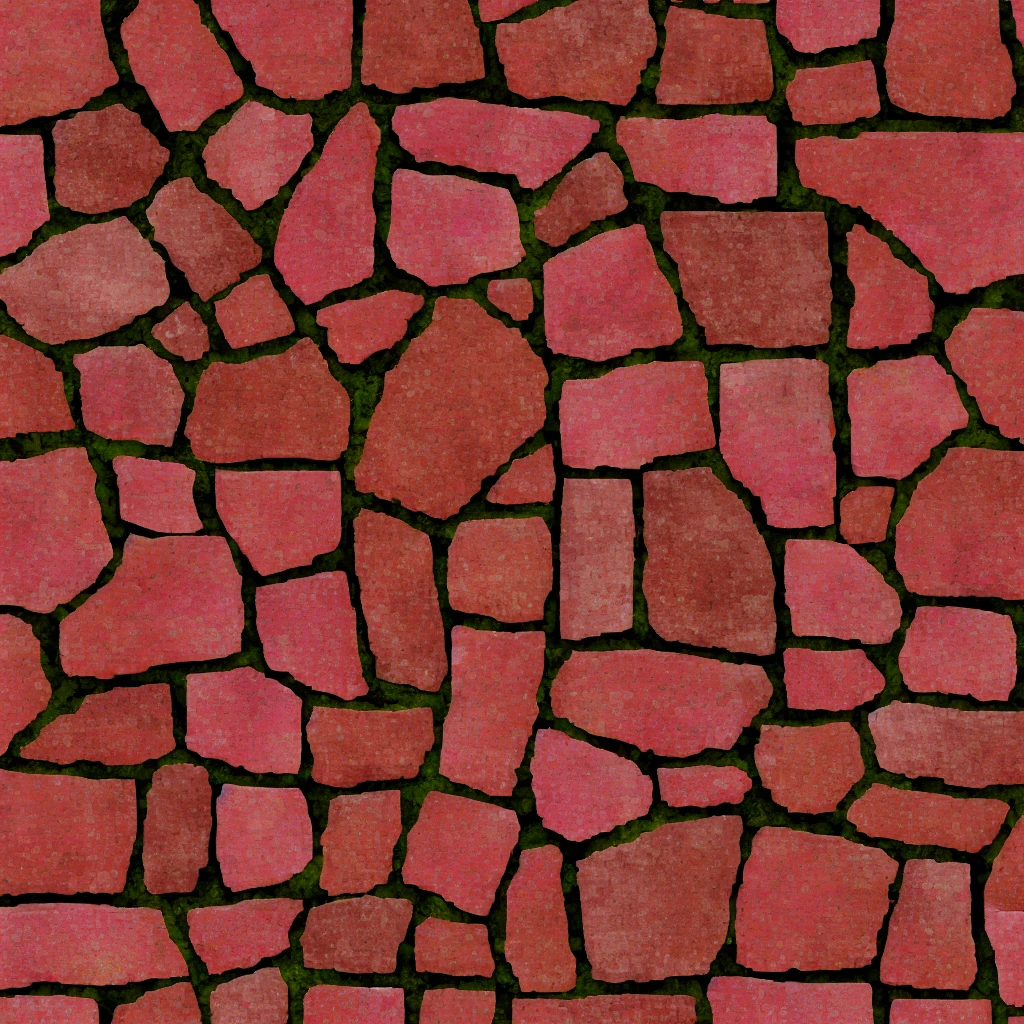 dark texture, mossy bricks, pink toned