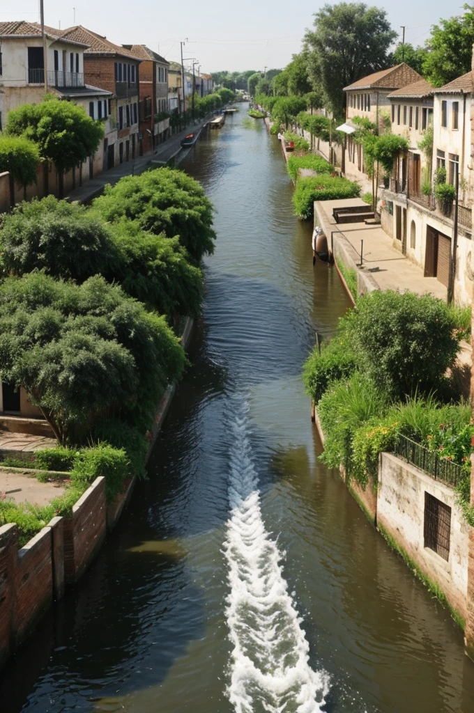 Make a canal that diverts all the water that runs through the streets towards a water tank that distributes to the crops
