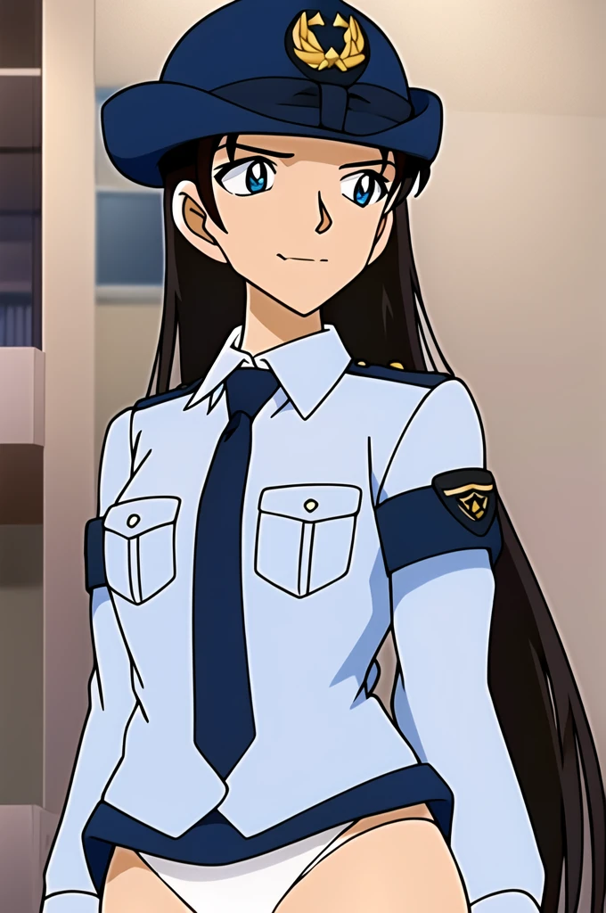 ((masterpiece)),((Highest quality)),Super detailed,figure,Miniskirt Police,uniform,警察 ミニスカートのuniform,One girl,tie,Policewoman,alone,Long Hair,Black Hair,Police have,smile,blue eyes,null,View your viewers,Day,cloud,wood,shirt,Outdoor,Brown Hair,white shirt,Upper Body,blue null,Anime Coloring,Jacket,black tie,Mouth closed,blue tie,collared shirt,Iris,beautiful body,beautiful Nose,beautiful character design,Perfect Eyes,Perfect Face,Fascinating,wallpaper,Perfect lighting,colorful,ultra High resolution,4K,photograph,
8K,High resolution,High resolution,(beautiful, Medium chest:1.2),(beautiful顔:1.2),(Tight waist),(whole body:0.8),Shiny skin,Anime screenshots,From below,Mature Woman,White panties、Voluptuous body