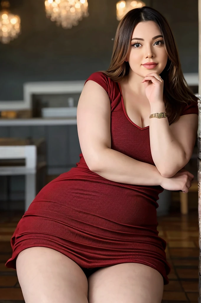 (best quality, ultra-detailed, realistic:1.37),portrait,voluptuous woman,flower,tight dress,passionate look,large buttocks,vibrant colors,soft lighting