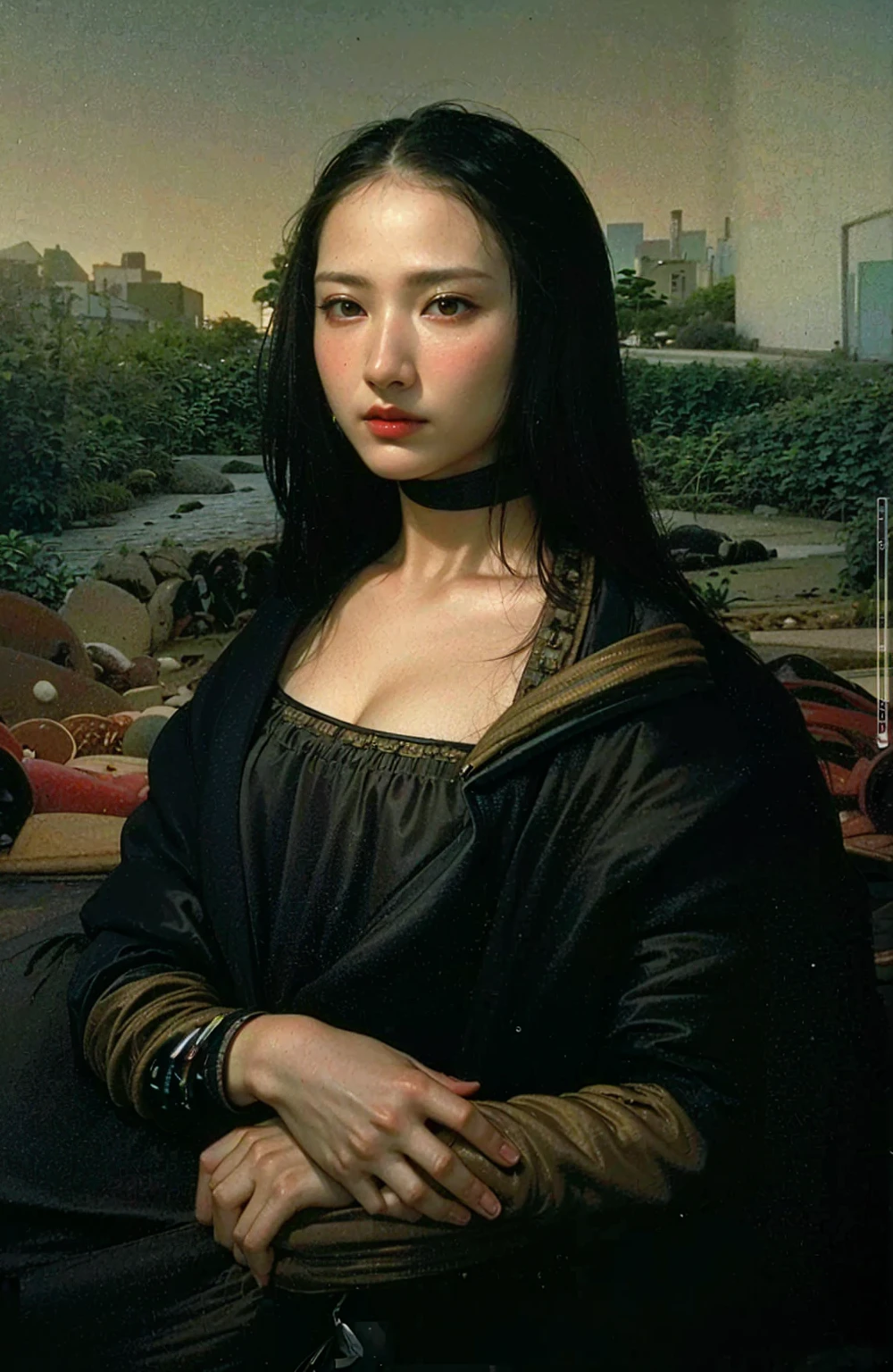 superrealism, ultra high res,8k,(Photorealsitic:1.4), (crab-like mechanical suit:1.2), designed by Hajime Katoki,heavy weapons,vivid textures,animal legs, gradation hair, japanese female soldier,(ultra beautiful face),((super realistic all textures)), ((super intricate all details)), Realistic detail enhancement like Magnific AI, full body shot, ultra sharp photo result, Acrylic Clear Cover, Hydraulic cylinder, style, taken with Fuji film X-T30+Nokton. HDR10,Minimum of 4 pieces created