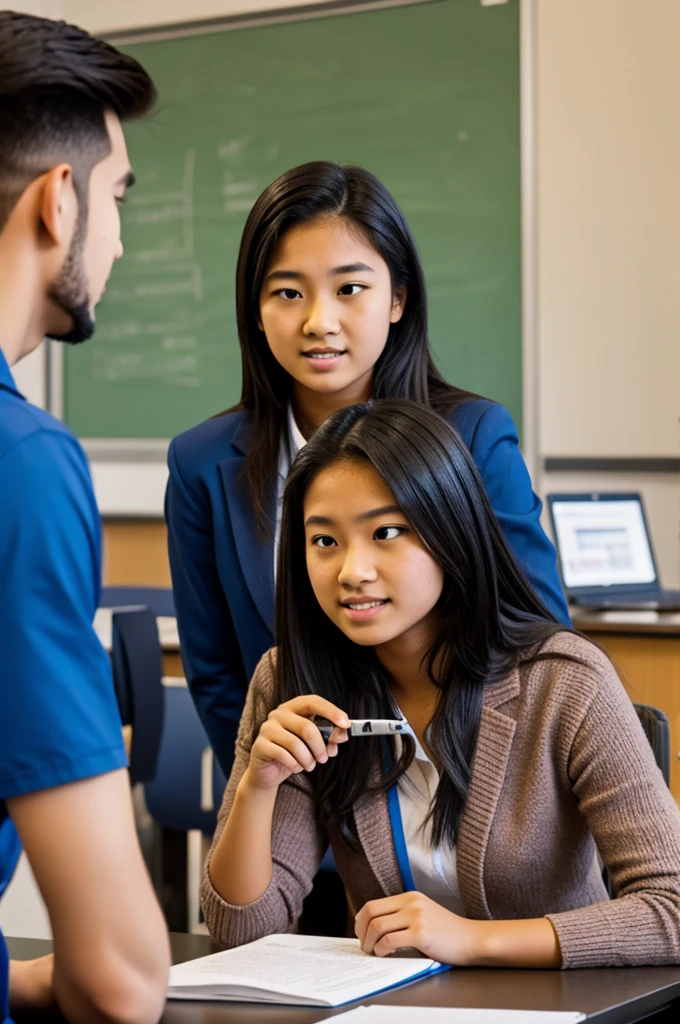 Student interviewing another person 