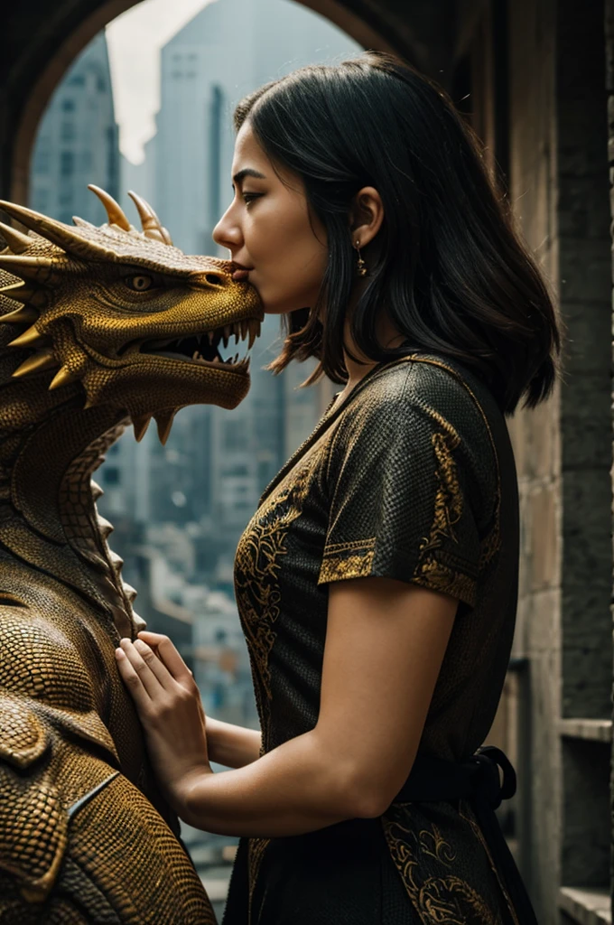 Woman with a dragon 