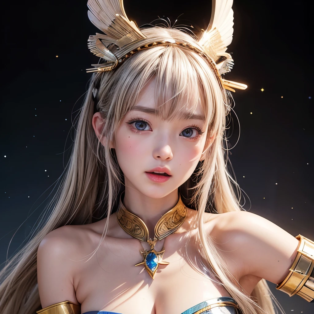 NSFW, 8k, High-level, absurd, masterpiece, best quality, primitive, very detailed CG, very detailed wallpaper, perfect lighting, Extremely detailed (((The personifying " Valkyrie " as a Little Girl))), MysticSight, Tyndall effect, Tyndall scattering, Studio gray background with (many Dazzling RainbowColor particles BokeH:1.28), (RoundlyButts, ThighGap), (Exposed:0.4), (Assfocus with looking ahead), BREAK (NOGIZAKA face variations) Extremely Detailed very KAWAII face variations, perfect anatomy, Childish, captivating gaze, elaborate detailed Eyes with (sparkling highlights:1.28), long eyelashes、Glossy RED Lips with beautiful details, Coquettish tongue, Rosy cheeks, Radiant PearlSkin with clear transparency . { (Dynamic LifeLike expressions:1.4) | :d) }, (large eyes:-1) .