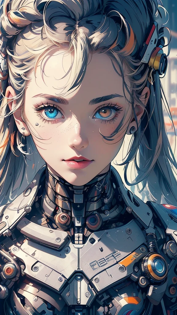 (((masterpiece, highest quality))),(((solo:1.2))),(((1girl:1.2))),32k wallpaper, very detailed,(((((portfolio))))),(((((Close-up))))),(((((bust up))))),((((more various angle)))),(((highlight))),((((heterochromia)))),(((complete. detailed face))),((((Extremely talented)))),(((((most complicated machine))))),(((genius mechanic))),((Overall colorfully)),(((cyborg))),