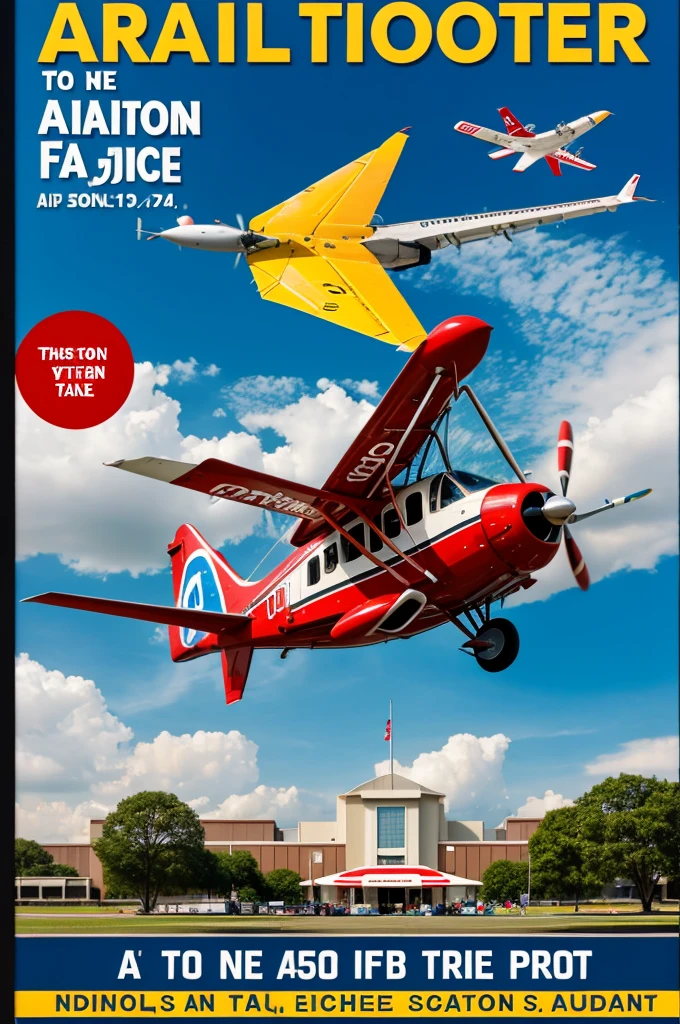 Poster photo for an aviation-themed school fair