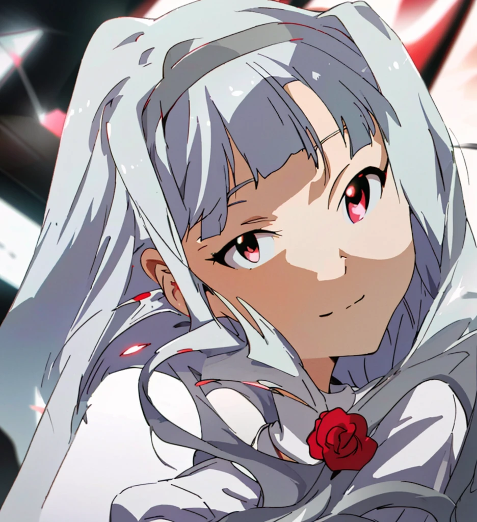 masterpiece, best quality, illustration, silver, earrings, platinum necklace, silver deep gray dress, 1girl, cute, (dynamic lighting:1.2), long straight hairstyle, straight blubt bangs, cinematic lighting, delicate facial features, detailed red rose eyes, sharp pupils, realistic pupils, depth of field, bokeh, sharp focus, (hyper-detailed, bloom, glow:1.4), many small gems, silver deep gray and red rose are two main colours
Straight bangs