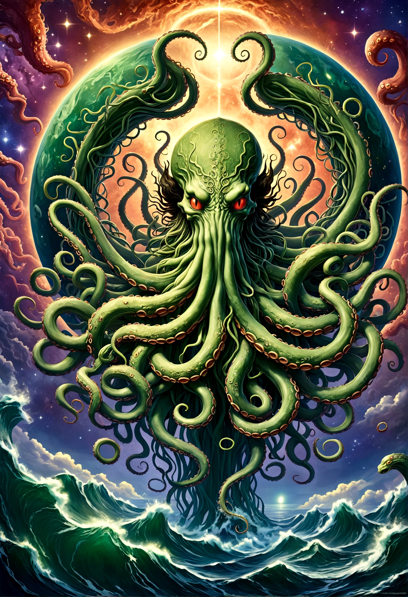 Cthulhu Mythos，Cosmology，Long tentacles，Symbol of the sacred