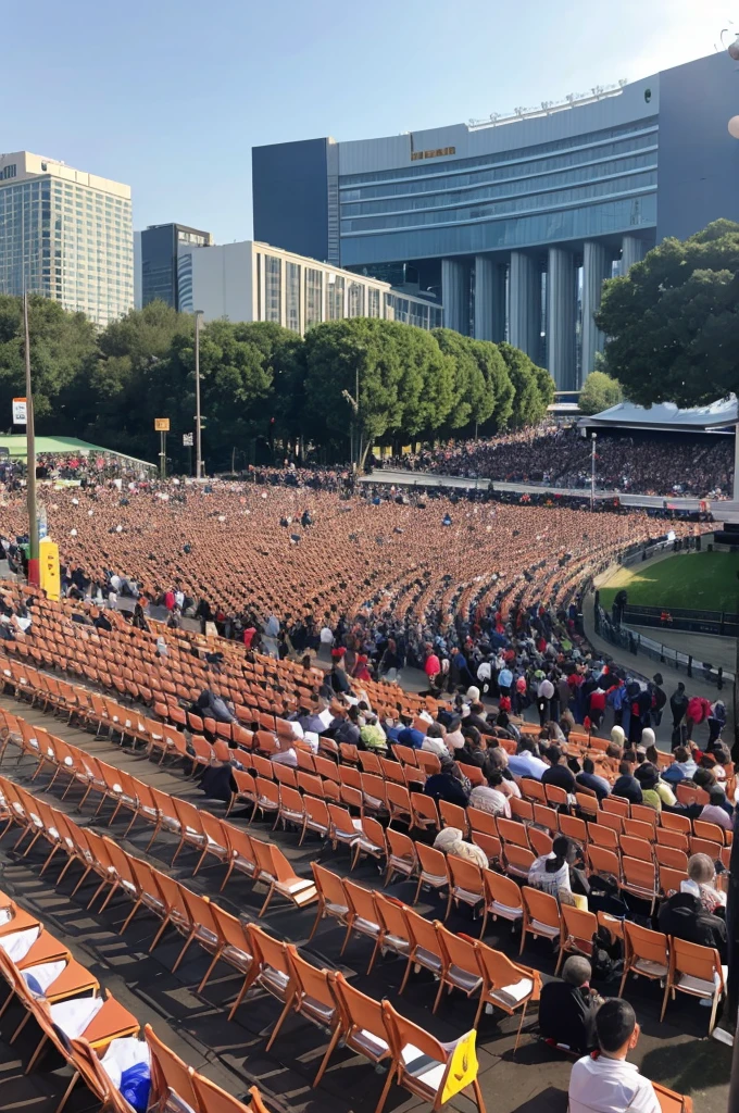 There are a lot of people at the event venue