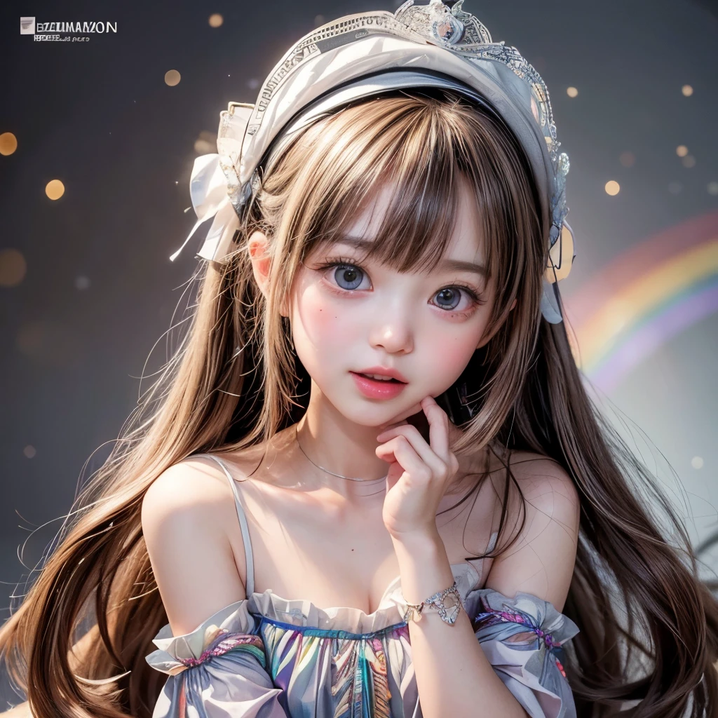 NSFW, 8k, High-level, absurd, masterpiece, best quality, primitive, very detailed CG, very detailed wallpaper, perfect lighting, Extremely detailed (((The personifying " Rembrandt Harmenszoon " as a Little Girl))), MysticSight, Tyndall effect, Tyndall scattering, Studio gray background with (many Dazzling RainbowColor particles BokeH:1.28), (RoundlyButts, ThighGap), (Exposed:0.4), (Assfocus with looking ahead), BREAK (NOGIZAKA face variations) Extremely Detailed very KAWAII face variations, perfect anatomy, Childish, captivating gaze, elaborate detailed Eyes with (sparkling highlights:1.28), long eyelashes、Glossy RED Lips with beautiful details, Coquettish tongue, Rosy cheeks, Radiant PearlSkin with clear transparency . { (Dynamic LifeLike expressions:1.4) | :d) }, (large eyes:-1) .