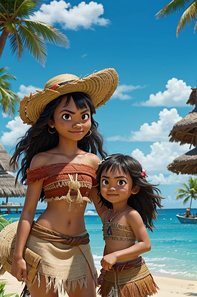 Moana and Luffy one peace