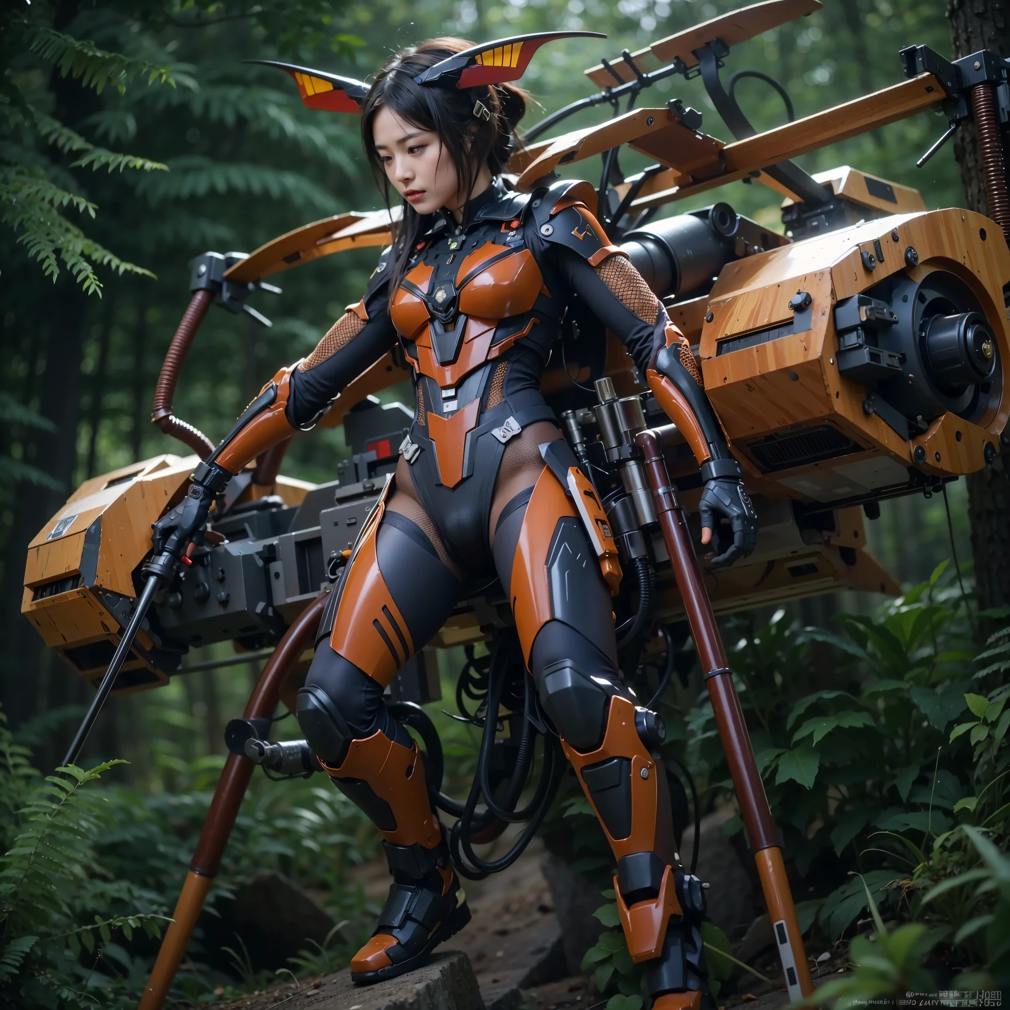 Steampunk,Ultra Realistic,Ultra High Resolution,8k,Realistic Photo,(Angel Type Mechanical Suit:1.2),Mechanical Wings,Heavy Weapons,Raw Textures,Legs,Japanese Female Soldier,(Beautiful Face),((Ultra Realistic All Textures)),((Ultra Elaborate to the Last Detail)),Magnific AI for RealisticDetail up,Weathering,Full body shot,Super sharp results,Hydraulic cylinder,Shot with Fujifilm X-T30+Nokton. HDR10, minimum 4 images created.