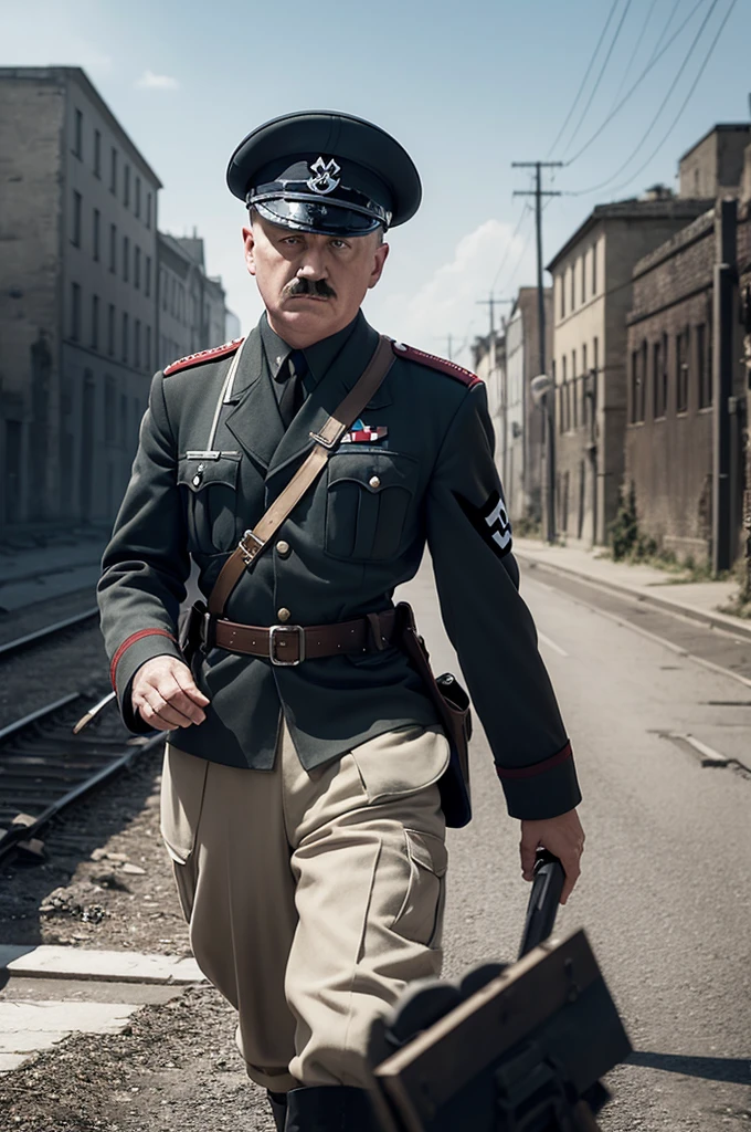 Create an image about Hitler and the Second World War