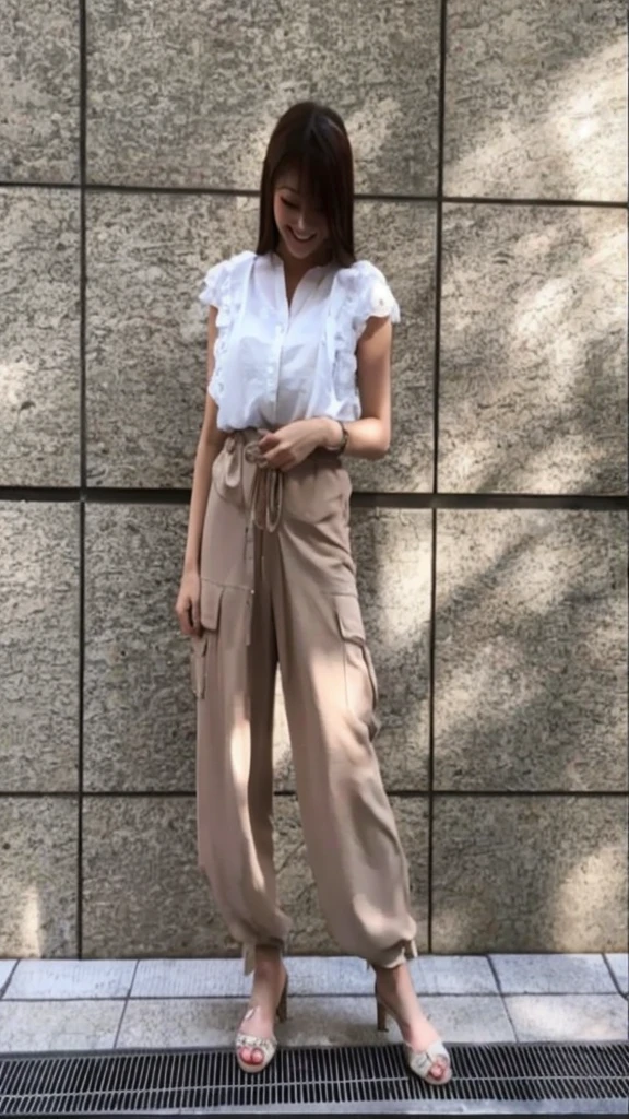 Highest quality、8K、whole body、Model pose、smile、