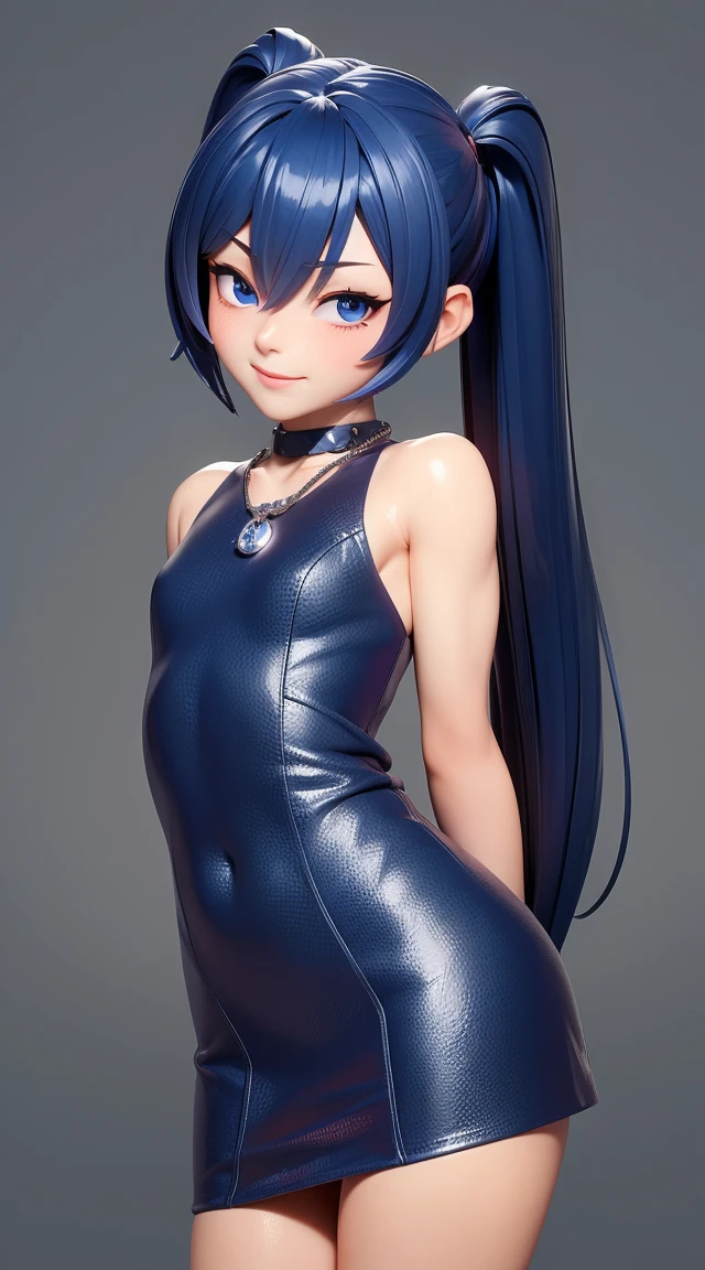 (masterpiece:1.3), (Best Quality:1.3), (Ultra-detailed:1.2), ((kawaii)), Cute, (lovely), ((sexy)), ((Extremely detailed)), 4K, (8K), Best Quality, (Beautiful), Illustration, anime style, (bold line:1.2), Gradation, looking at viewer, //, (bent down:1.1), (arms behind back), //, a cute girl, 1girl, (solo:1.2), gleaming skin, //, (flat chested), (Perfect eyes:1.2), (Perfect iris:1.2), //, darkblue hair color, (beautiful eyes) //, (half closed eyes:1.3), (sexual expression:1.2), Fascinated expression, smile, (blush:1.2), //, modern city background, on rock, twin tails, muscle girl, hard abs, exposed abs, NECKLACE, tight blouse, skirt