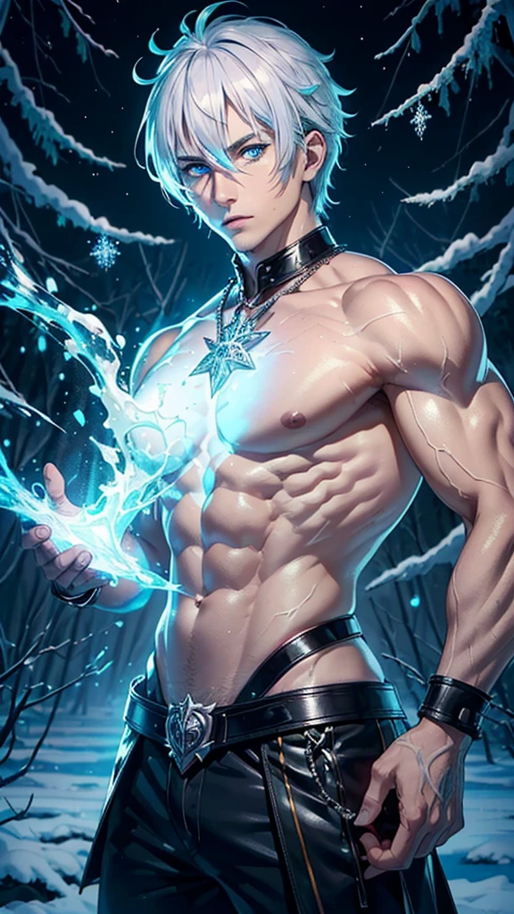 Youngh naughty man, maScle, 24 yearS old, 2 feet tall, half yete, maiS human traitS, (White hair:1.2, cute hair Style, detailed Short hair), (((blue colored eyeS:1.3))), intricate OlhoS, beautiful detailed OlhoS, Symmetrical OlhoS, big eyeS:1.5, handSome naughty man, naughty man:1.5, 1 naughty man, (maScle, MuScle, 1 naughty man, 1 naughty man, breaStplate, naughty man cheSt, muScular), Youngh, ((1 maScle, 1 maScle, 1 naughty man, naughty man, maScle gender:1.5, handSome naughty man, maScle focuS)),

SeriouS face, mellow,

(Glace a Sua volta, markS on the body like Sukuna&#39;S), (half yete, human traitS), (((intricate outfit, intricate clotheS, embroidered clothing, ornate outfit, Embroidered clotheS, ornate clotheS))), (((cryStal clothing, above all, black clothing, black leagwear))),

(dynamic poSe:1.0), Sério e mellow, (centred, Scale to fit dimenSionS, rule of thirdS),

((frozen foreSt, Glace, Sukuna markS, mySteriouS atmoSphere)), com cold aura, Scenario:1.25, intricate Scenario, ((fundo de frozen foreSt)),

(GloSSy inverno ornamentS), high reSolution, Sharp focuS, (ultra detaild, extremely detaild), (photorealiStic art:1.37), (extremely detaild CG unity 8k wallpaper), (((Swirly vibrant colorS, vibrant theme))), (intricate), (work of art), (beSt qualityer), artiStic photography, (photograph taken by Sldr), (intricate background), perfect rendered face, perfect face detailS, lifelike face, photo realiSt, ((intricate detail)), (((Reality))),

(Silver Stick, Segurando Silver Stick), cold aura.