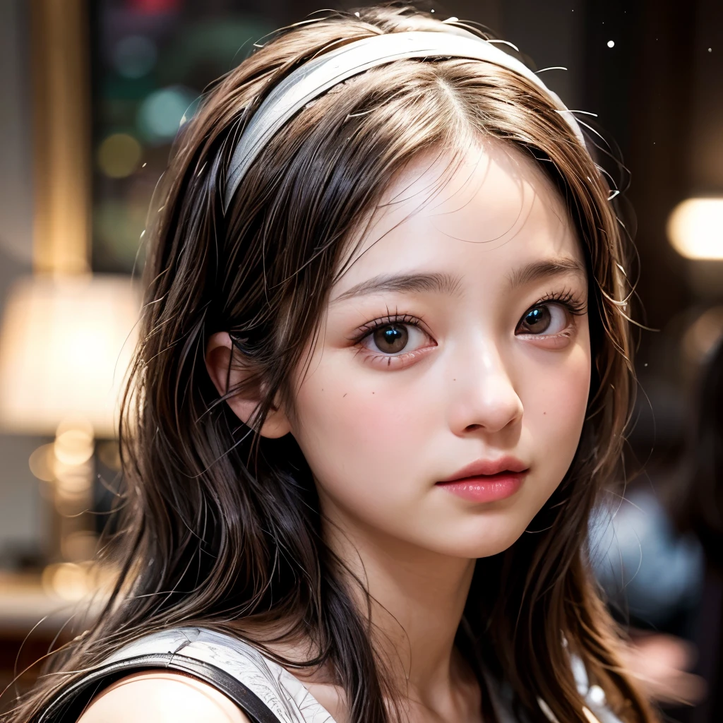 NSFW, 8k, High-level, absurd, masterpiece, best quality, primitive, very detailed CG, very detailed wallpaper, perfect lighting, Extremely detailed (((The personifying " Mona Lisa " as a Little Girl))), MysticSight, Tyndall effect, Tyndall scattering, Studio gray background with (many Dazzling RainbowColor particles BokeH:1.28), (RoundlyButts, ThighGap), (Exposed:0.4), (Assfocus with looking ahead), BREAK (NOGIZAKA face variations) Extremely Detailed very KAWAII face variations, perfect anatomy, Childish, captivating gaze, elaborate detailed Eyes with (sparkling highlights:1.28), long eyelashes、Glossy RED Lips with beautiful details, Coquettish tongue, Rosy cheeks, Radiant PearlSkin with clear transparency . { (Dynamic LifeLike expressions:1.4) | :d) }, (large eyes:-1) .