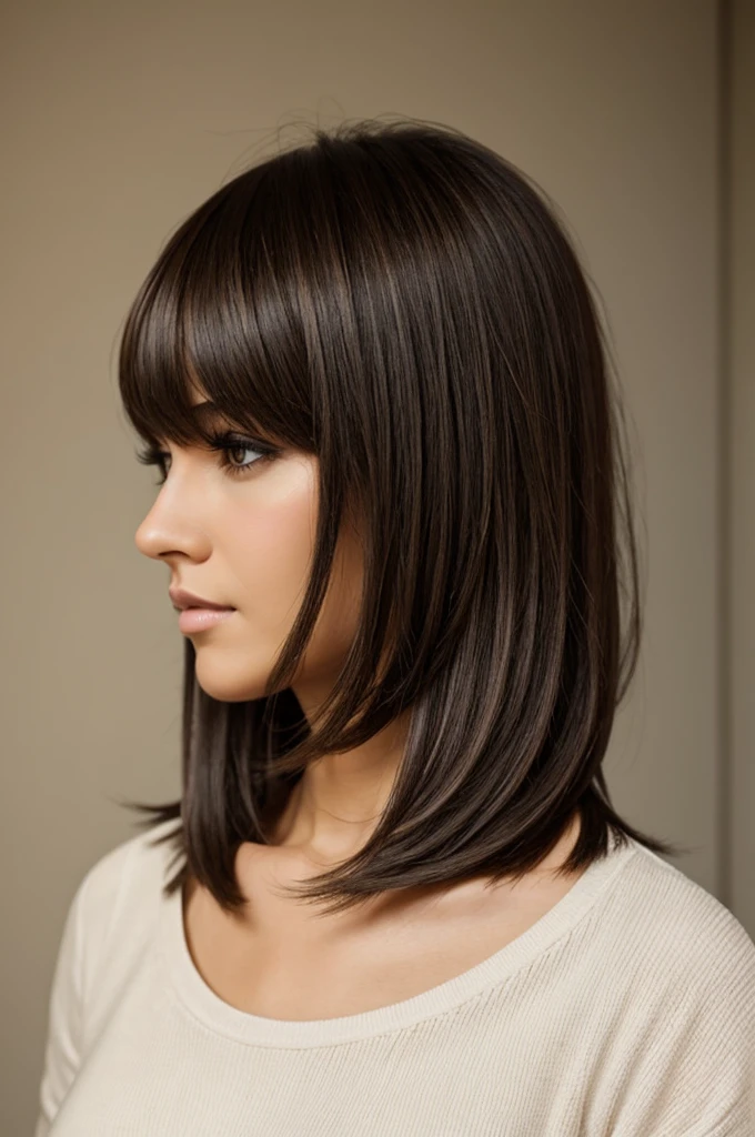 Create realistic hair v bangs