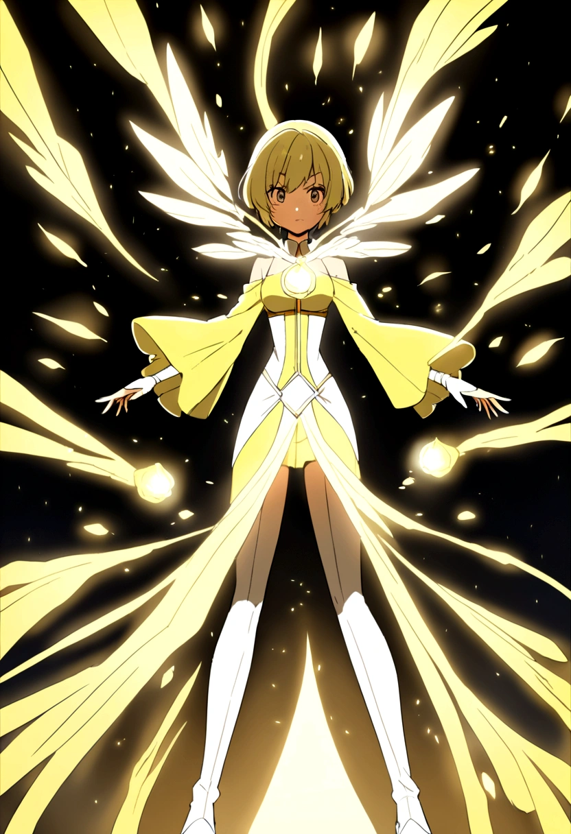 2D anime girl with powers to create and control lemons with short hair 
