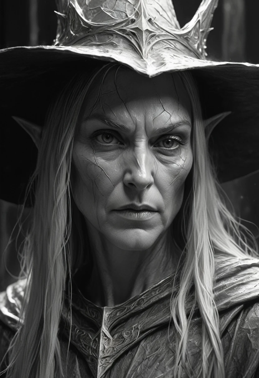 stunning black and white graphite sketch of Witch-king of Angmar, up close shot, from The Lord Of The Rings trilogy, in dynamic pose, by Anna Razumovskay, (by Alyssa Monks:1.1), by Joseph Lorusso, by Lilia Alvarado, beautiful lighting, sharp focus, 8k, high res, (pores:0.1), (sweaty:0.8), Masterpiece, Nikon Z9, Award - winning photograph, --ar 16:9 --style raw --stylize 750 --niji 6, perfect composition, beautiful detailed intricate insanely detailed octane render trending on artstation, 8 k artistic photography, photorealistic concept art, soft natural volumetric cinematic perfect, wide angle view