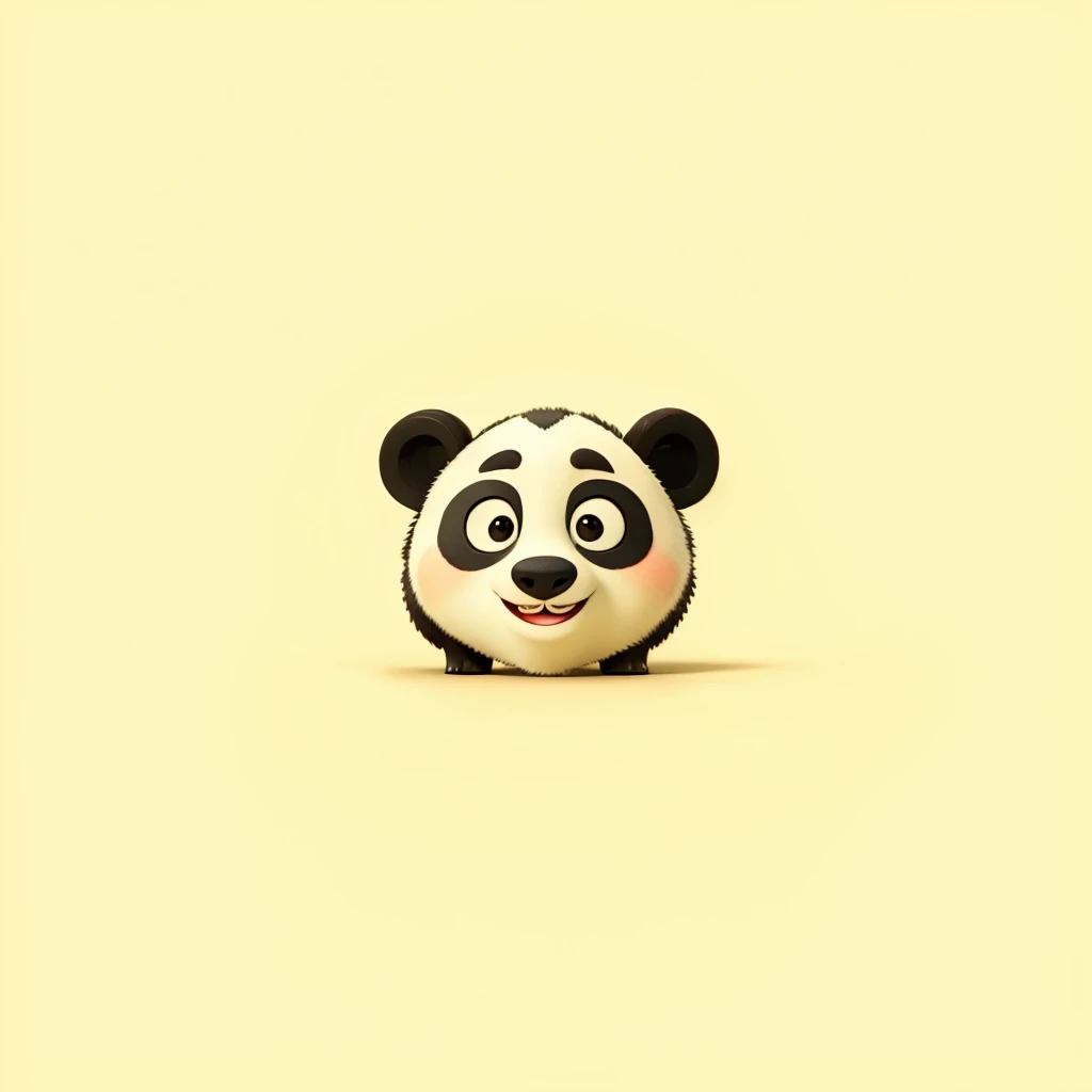 face of a happy panda bear 