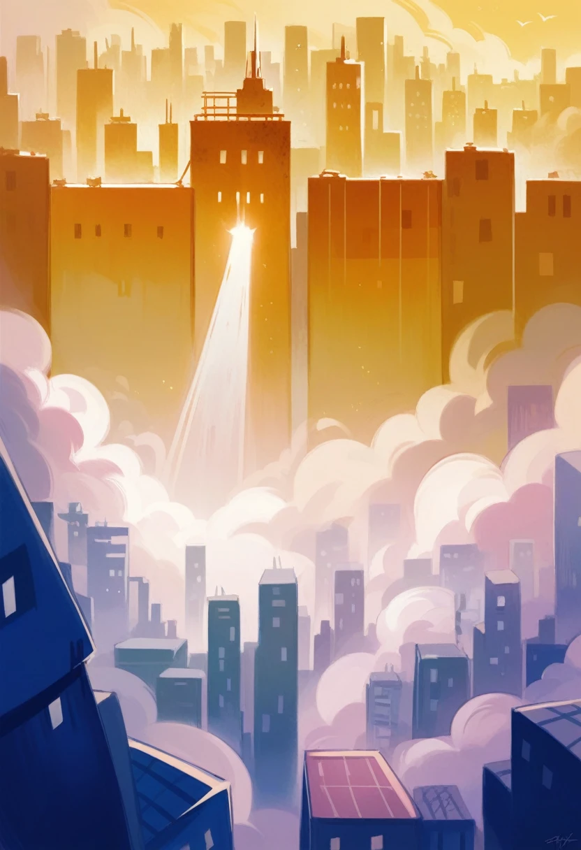 work of art, best qualityer, city skyline, Pixar-style